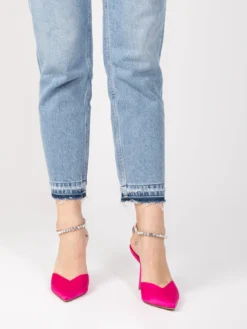 Chanel Emily Fuxia In Raso E Maxi Strass