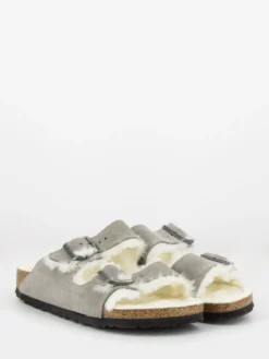 Birkenstock Arizona Shearling Stone