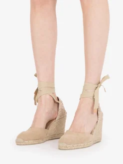 Castañer Espadrillas Carina Canvas Sand 95mm