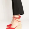Castañer Espadrillas Carina Nabuk Rojo Carmín