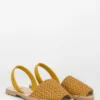 Sandali Woven Velvet Intrecciati Mustard