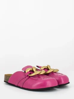 Ciabatte Chiuse Arianna Fuxia Con Maxi Catena