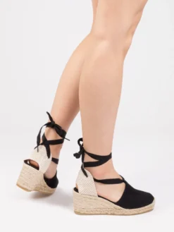 Espadrillas Valencia Lona Nero