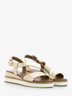 Inuovo Sandali Fascia Obliqua Gold