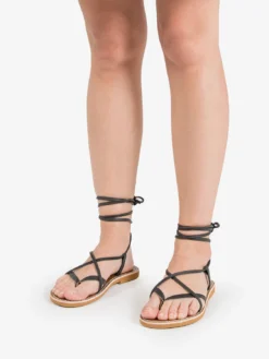 Sandali Infradito Vitello Nero