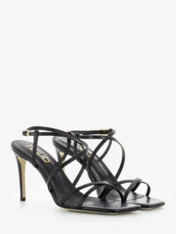 Sandali Mony 17 Punta Quadrata Neri