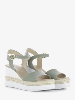 Nero Giardini Sandalo Con Zeppa Salvia