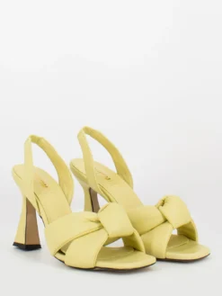 Sandali In Nappa Banana Con Maxi Nodo