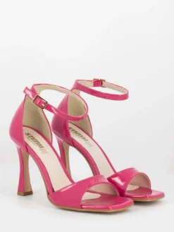 Sandali In Vernice Fuxia Con Cinturino