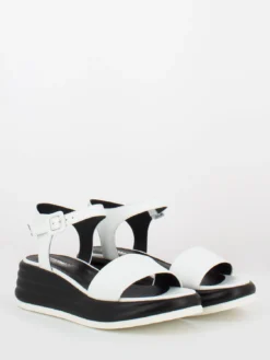 Sandali Zeppa Bianco / Nero