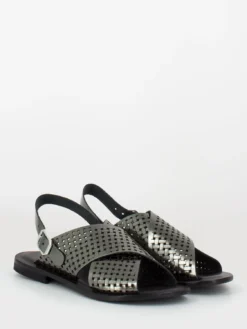 Sandali Cuoio Canna Di Fucile Traforati